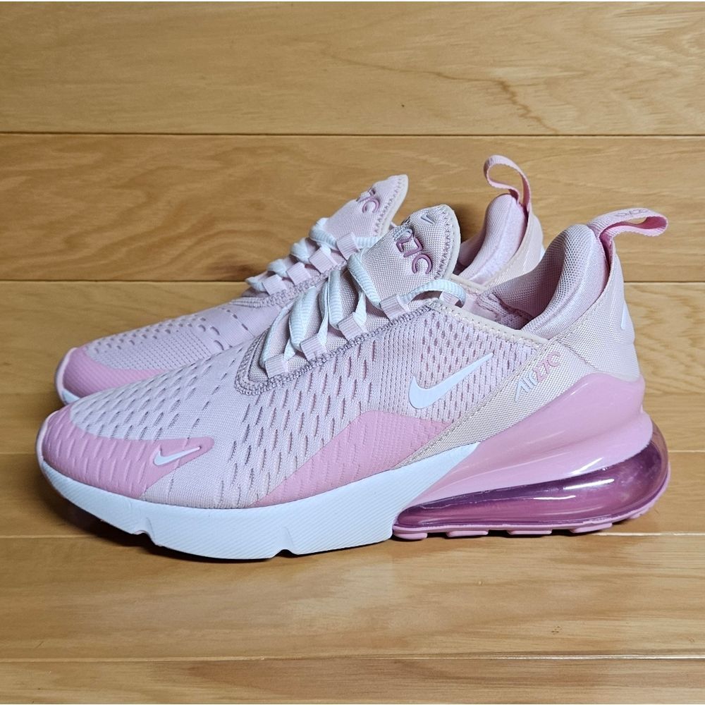 Nike Air Max 270 GS Pink Foam White Rise Running Shoe Sneaker CV9645-600 - Picture 7 of 14